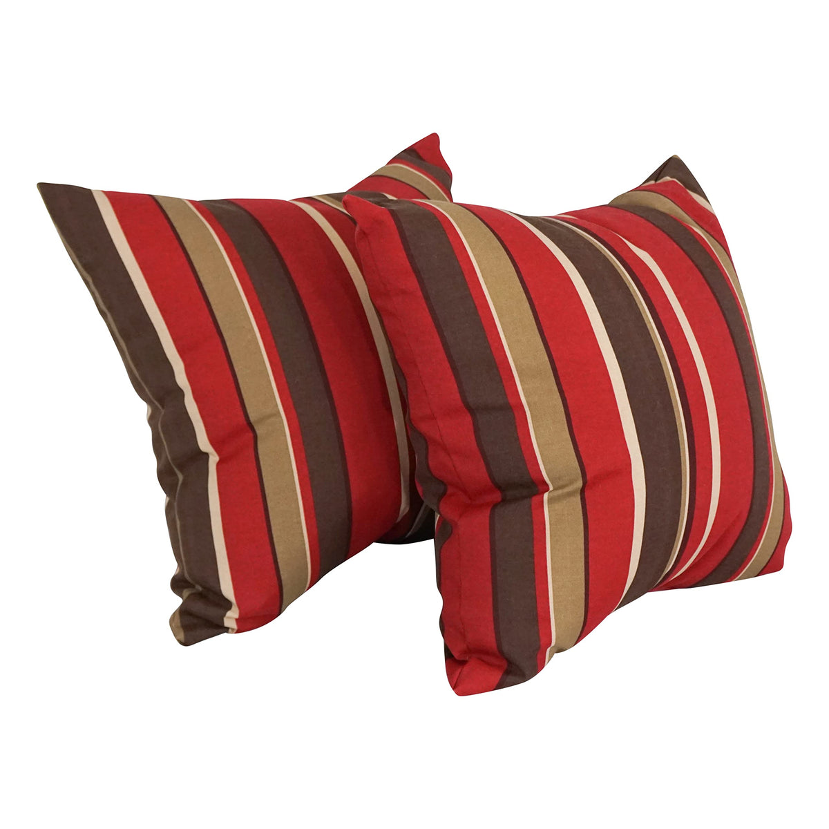 Blazing Needles Square Indoor/Outdoor Throw Pillow, 25&quot;, Montserrat Sangria 2 Count