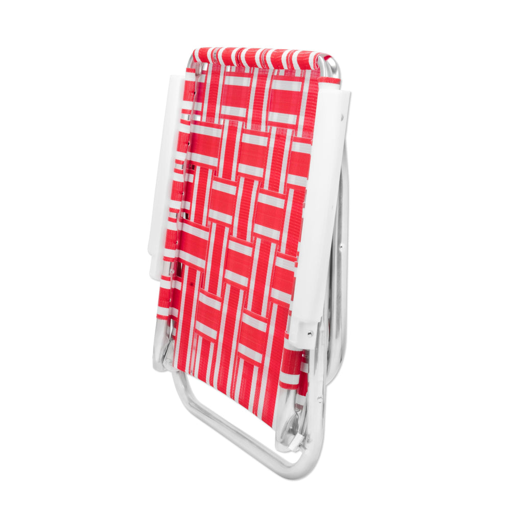 Lawn Chair Usa Red And White Stripe Beach Chair - Lightweight, Durable And Perfect For Beach Lounging