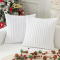 Kevin Textile Pack Of 2, Corduroy Soft Solid Decorative Square Throw Pillow Covers Set Cushion Cases Pillowcases For Sofa Bedroo
