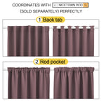Nicetown Bedroom Blackout Curtain Panels - (Dry Rose Color) 52 X 108 Inch, 2 Pcs, Insulating Energy Saving Solid Rod Pocket Blackout Drapes For Hall, Villa