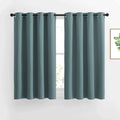 Nicetown Blackout Greyish Blue Curtains For Bedroom - Window Treatment Thermal Insulated Grommet Solid Drapes Energy Saving Soun