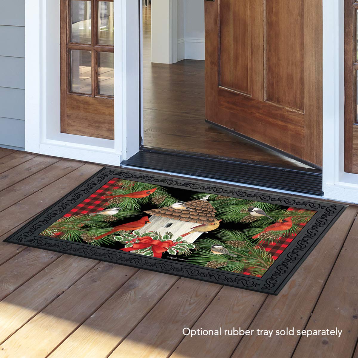 Briarwood Lane Holiday Bird Gathering Doormat Welcome Indoor/Outdoor 30' X 18'