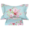 Fadfay Cotton Bed Sheet Set Shabby Pink Floral Bed Sheets 4-Piece Full Size