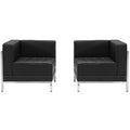 Flash Furniture HERCULES Imagination Series Black LeatherSoft 2 Piece Corner Chair Set