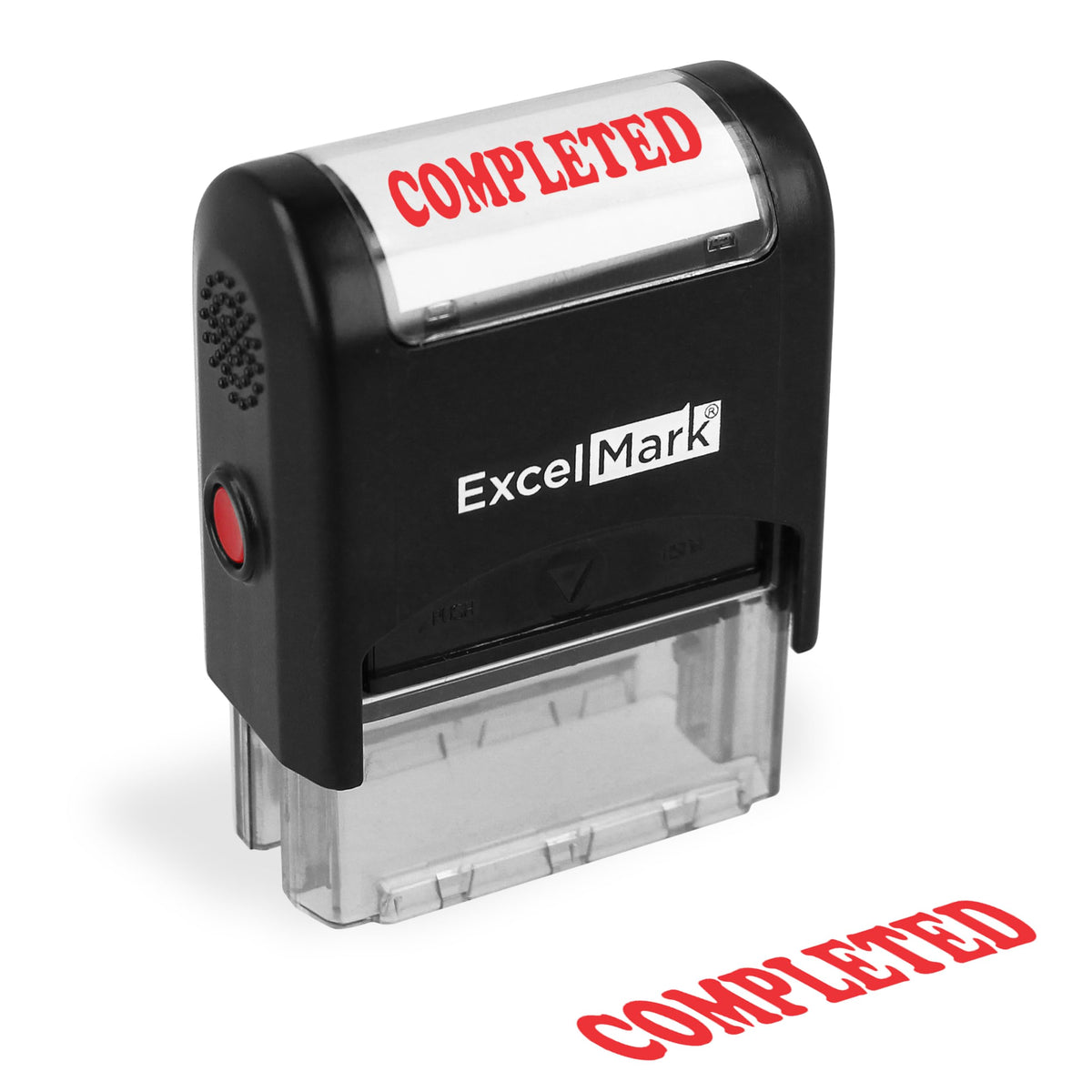 Completed Self Inking Rubber Stamp - Red Ink