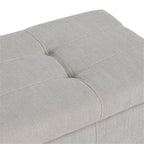 Kosas Home Louise 54' Polyester Fabric Tufted Storage Bench In Light Beige
