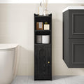 Hzuaneri Bathroom Storage Cabinet, Corner Floor Cabinet with Doors and Adjustable Shelf, Narrow Toilet Paper Cabinets, Bathroom 