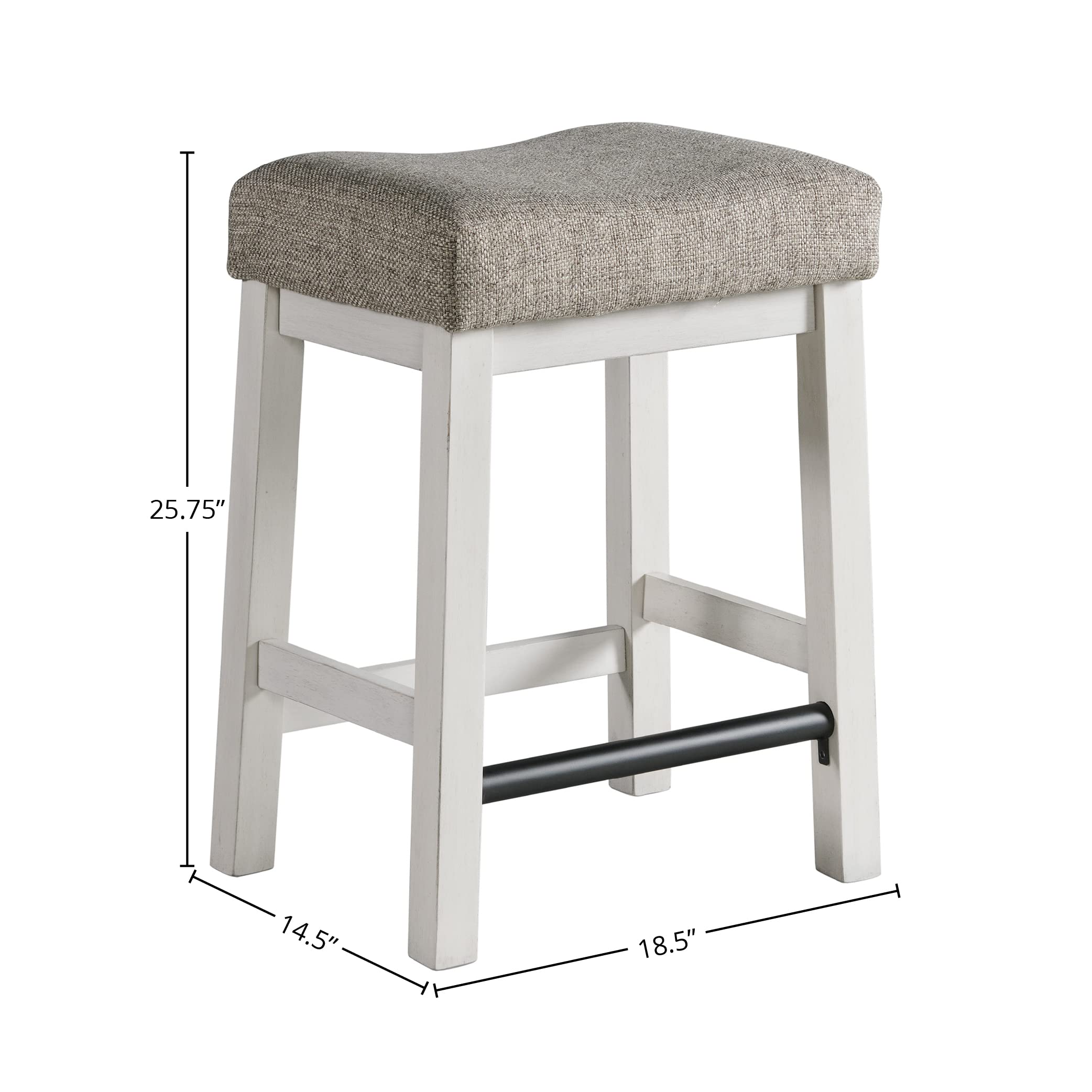 Intercon Drake Backless Bar Stool with Cushion Seat - Thumbnail 3
