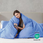 Nestl Twin Duvet Cover Set - Soft Prewashed Calm Blue Duvet Cover Twin/Twin Xl, 2 Piece, With Zipper Closure, 1 Duvet Cover 68X90 Inches And 1 Pillow Sham - No Comforter