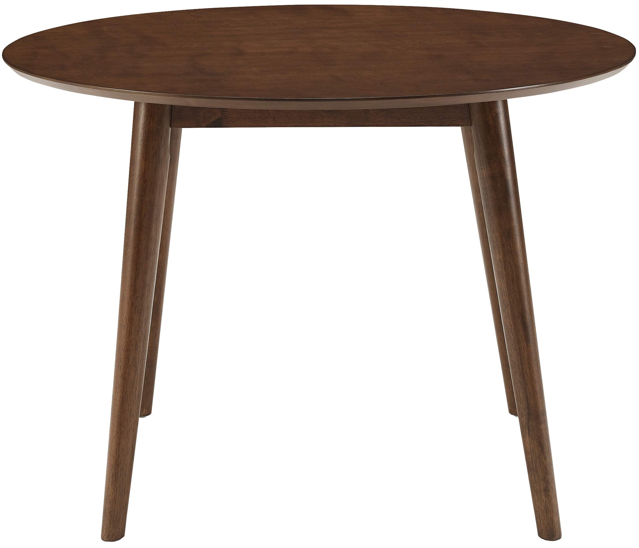 Crosley Furniture Landon Mid-Century Modern Round Wood Dining Table, Mahogany