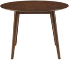 Crosley Furniture Landon Mid-Century Modern Round Wood Dining Table, Mahogany