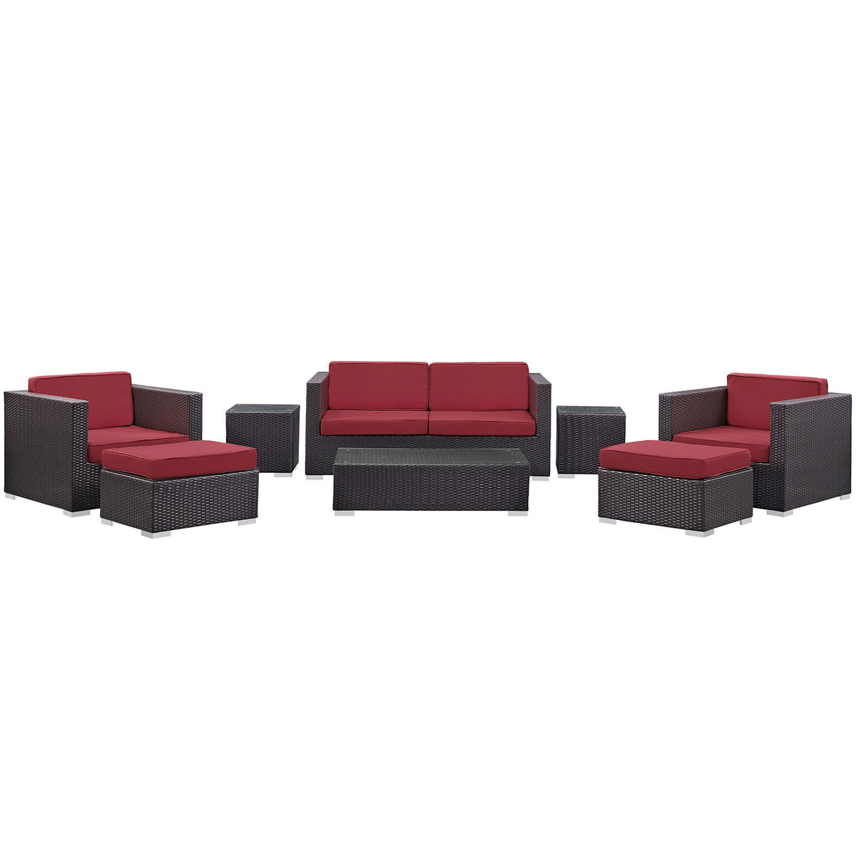 Modway Boltonic 8 Piece Outdoor Patio Sofa Set Wl-04852-Mw