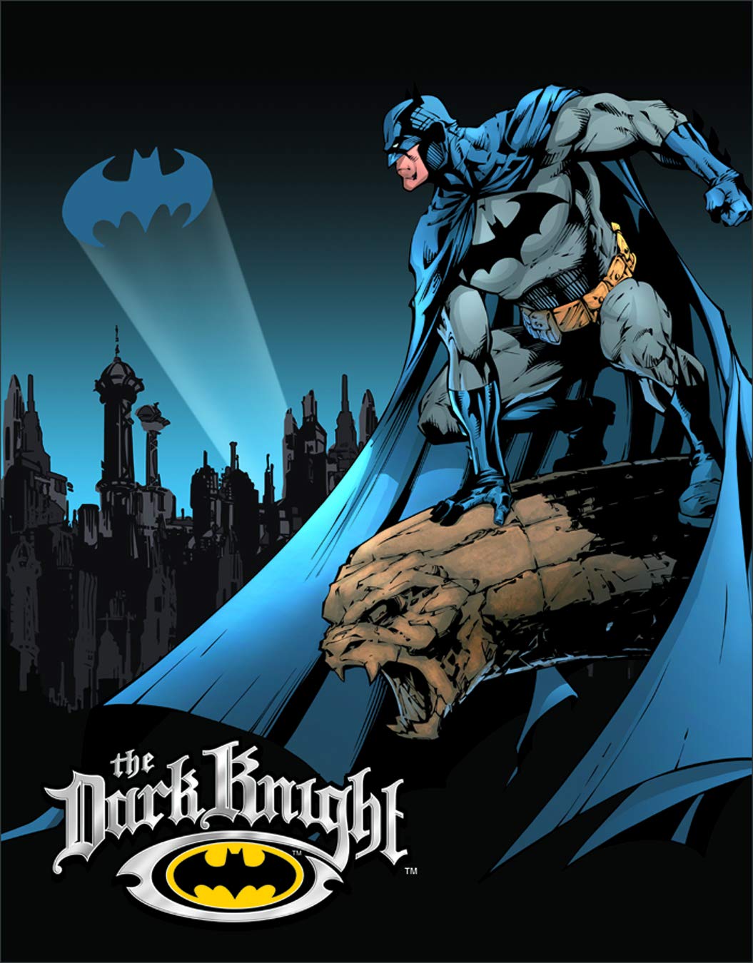 Signs 4 Fun SIG356 Batman Dark Knight Metal Tin Sign, Blue
