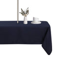 Lushvida Rectangle Outdoor Tablecloth With Umbrella Hole And Zipper, 60X102 Inch Navy, Washable Waterproof Table Cloth Spill Pro