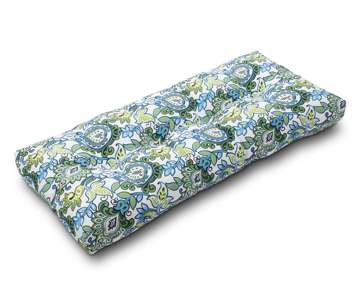 Magpie Fabrics Patio Bench Cushion 42'X18', Indoor/Outdoor Non-Slip Water Resistant Long Seat Pads, Tufted Loveseat Cushion Fo