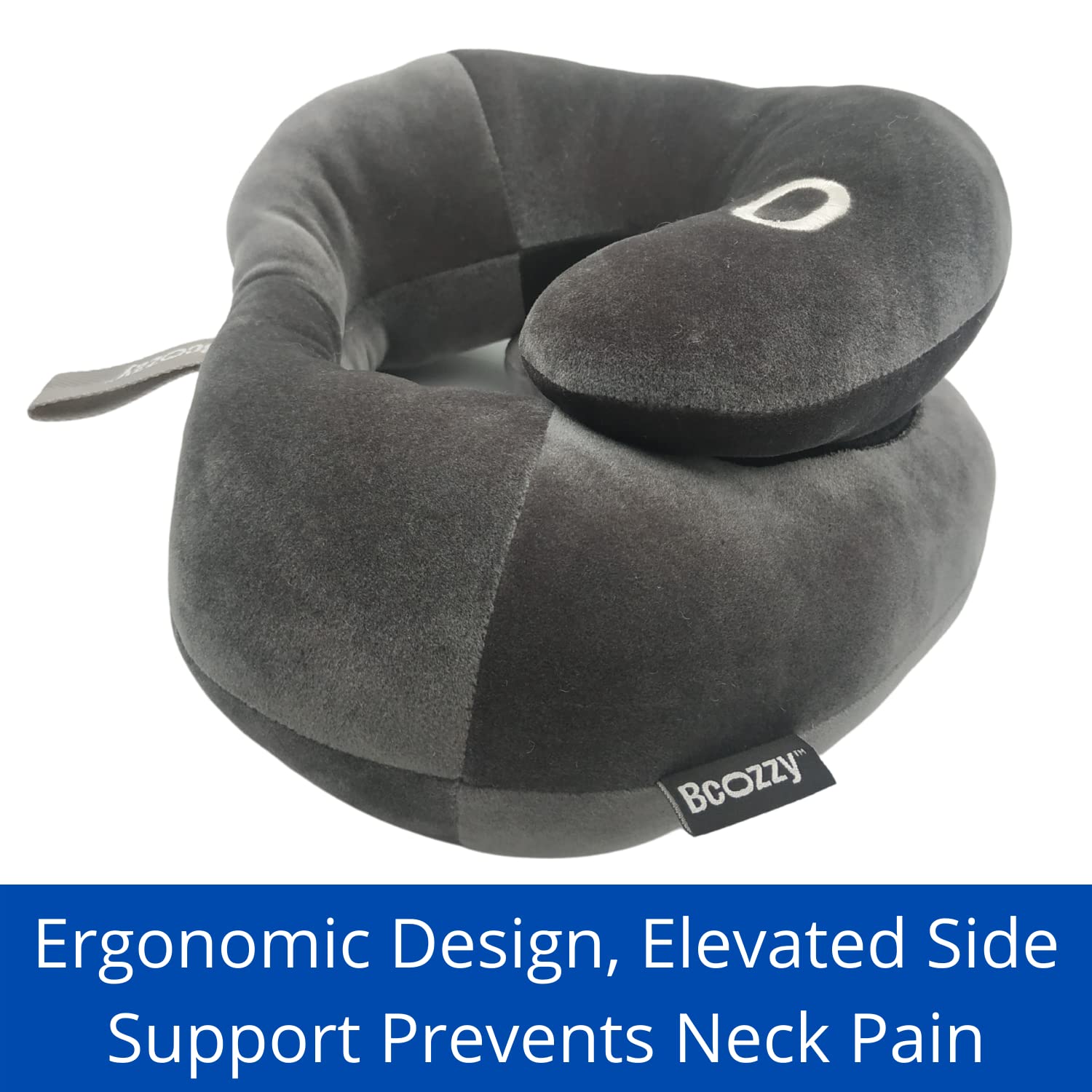 Bcozzy Neck Brace Pillow - Patented Relief For Neck Pain And Supportive Sleep-Soft, Washable, And Adjustable For Comfortable Res