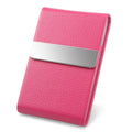 Business Card Holder With Ultra Slim Design, Business Card Case With Premium Pu Leather, Suit Pocket Metal Card Holder For Women