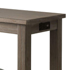 Benjara 3 Piece Counter Height Dining Set with Stools, Gray