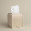 OLETHA Square Tissue Box Cover - Aesthetic Modern Farmhouse Decor for Room, Home & Office - Tissues Cube Boxes Holder - Canvas G