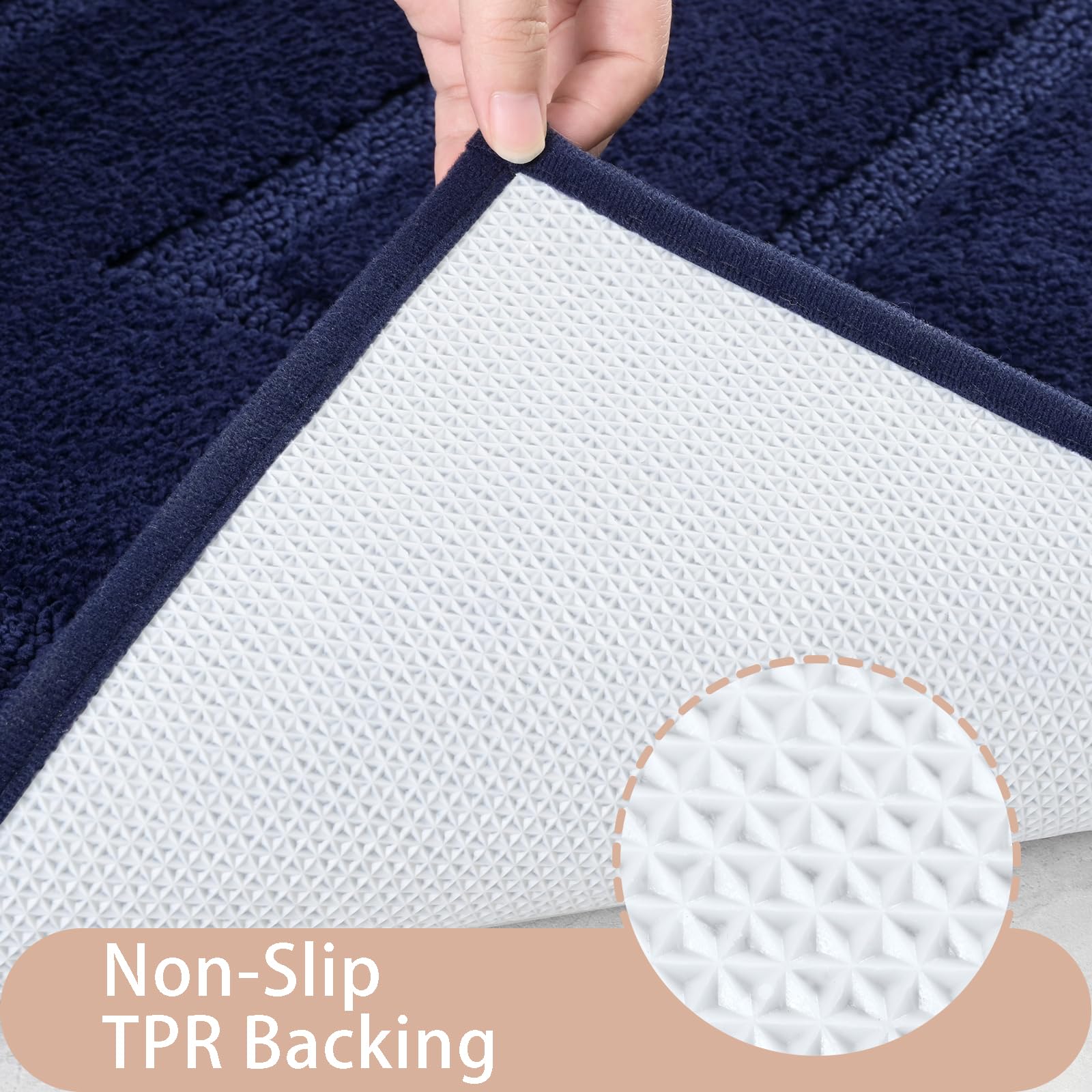 Homore Bathroom Runner Rug 24X60 Inch, Thick Soft And Absorbent Microfiber Bath Runner Rug, Tpr Backing Non Slip Bath Mat, Washa