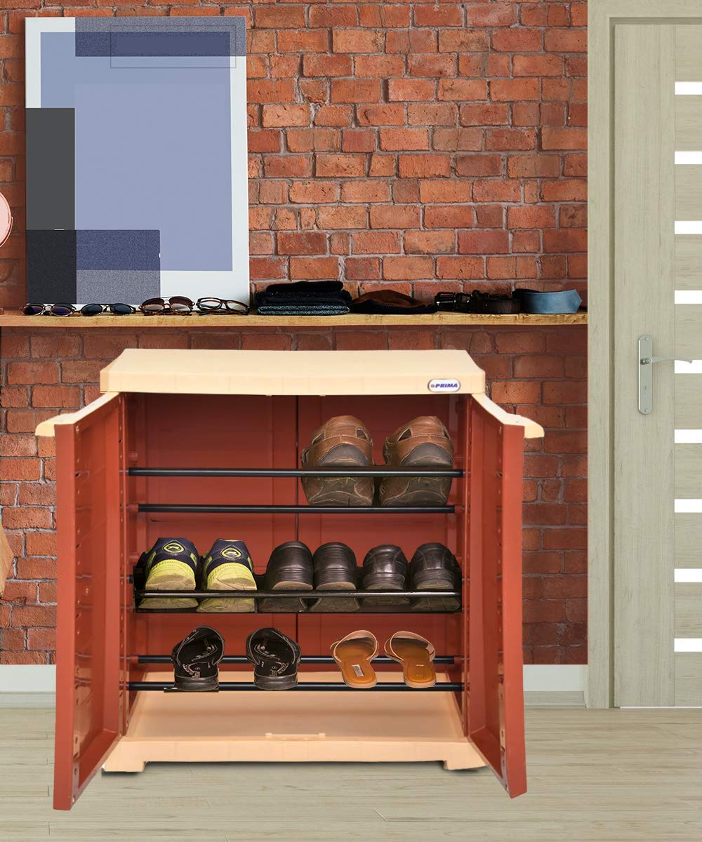 Prima Delta 1 Plastic Cabinet For Shoe Storage | Space Organizer | Shoe Rack | For Living Room Home & Office