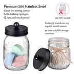 Komashr Mason Jar Bathroom Accessories Set(4Pcs)- Jars Not Included - Foaming Soap Dispenser,Toothbrush Holder, And Apothecary S
