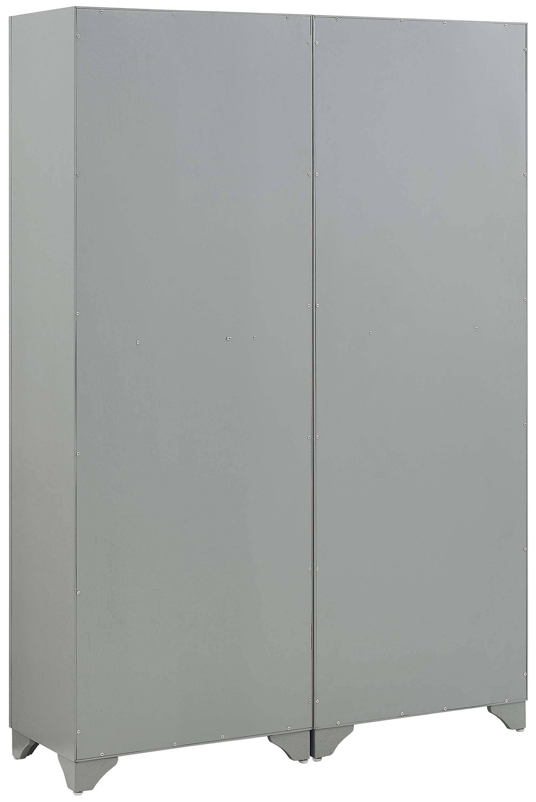 Crosley Furniture Tara 2-Piece Pantry Storage Cabinet Set With Shelves, Kitchen, Dining, Or Laundry Room, Distressed Gray