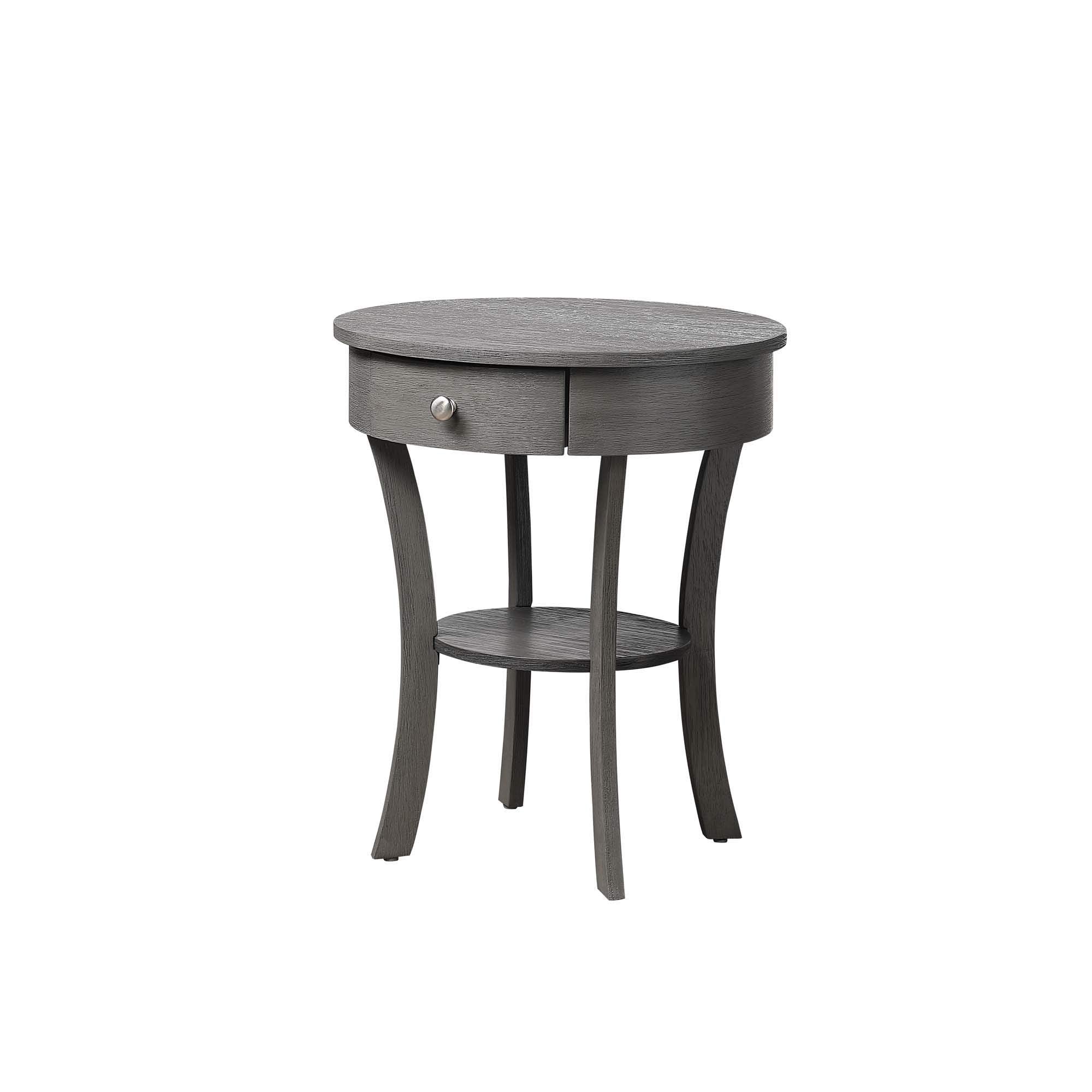 Convenience Concepts Classic Accents Schaffer End Table, Dark Gray Wirebrush