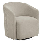 Comfort Pointe Amhurst Sea Oat Beige Fabric Swivel Barrel Chair