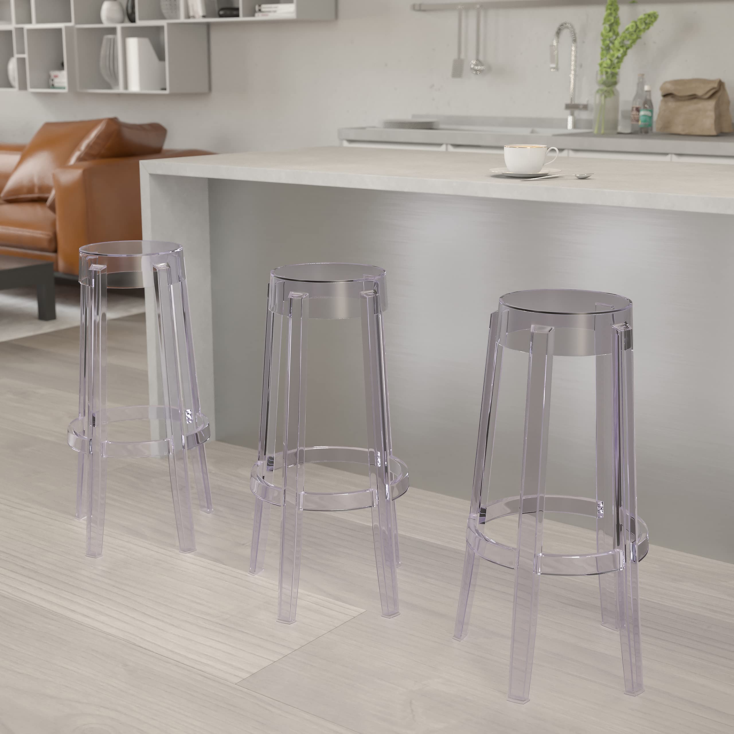 Flash Furniture Laney 29.75'' High Transparent Barstool