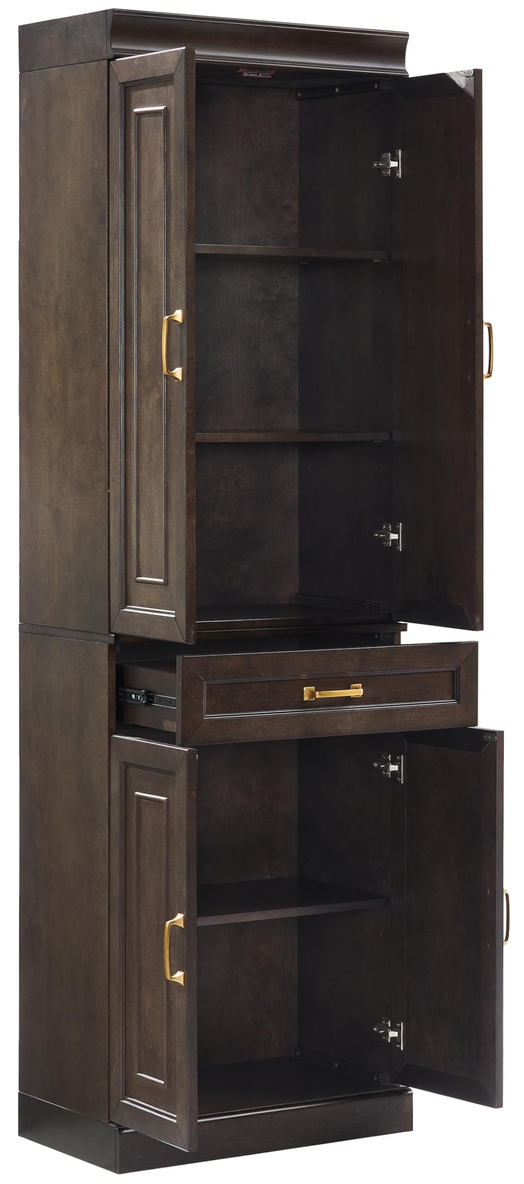 Crosley Furniture Stanton 2-Piece Pantry Storage Cabinet Set with Shelves, Kitchen, Dining, or Laundry Room, Coffee
