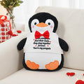 QIONG MENG Valentines Day Penguin Pillow When Penguins Find Their Mate Gift Throw Pillows Penguin Plush Gifts for Adults Women M