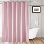 AooHome Standard 72x72 inch Shower Curtain Liner, Durable Polyester Solid Color Shower Curtain with Hooks, Weighted Hem, Water R