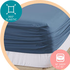 Comfort Spaces King Cooling Sheets, Moisture Wicking Coolmax Sheets, Soft, Colorfast Sheet Set, Cooling Bed Sheets For Hot Sleepers, Elastic Deep Pocket Fits Up To 16' Mattress, King Teal 4 Piece