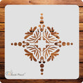 Kachi Pencil Mandala Floral Design Stencils for Art, Craft and Painting, Size 6 x 6 inch Reusable Stencil for Painting, Fabric,