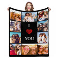 Aofun Picture Blankets Customized, 10 Photos Personalized Blanket Personalized Friends Blankets Custom Best Friend Birthday Gift
