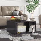 vidaXL Coffee Tables 4 pcs High Gloss Gray 13"x13"x13" Engineered Wood