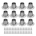 uxcell 12Pcs Stainless Steel Closet Rod Brackets, 3/4 Inch Dia Wardrobe Holder for Pipe, Shower Curtain Rod Pole End Supports So