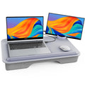 Saiji Laptop Lap Desk For Bed-Fits Up To 17' Laptop & Macbook,Lightweight Tray Table With Soft Leather Wrist Pad,Sturdy Phone/T