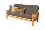 Kodiak Futons Lodge Futon in Natural Finish, Marmont Thunder