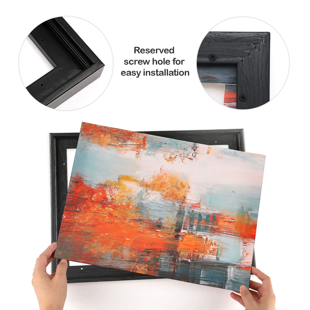 Folkor Floating Canvas Frame For 16X20 Inch Painting, 2 Pack Floater Frame For Canvas Prints, 0.9'' Rabbet Depth Art Frame For W