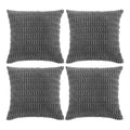 Fancy Homi 4 Packs Dark Grey Decorative Throw Pillow Covers 18X18 Inch For Living Room Couch Bed, Rustic Modern Farmhouse Boho H