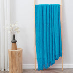 Inhand Teal Throw Blanket For Couch And Bed, Soft Living Room Home Decor Knitted Blanket With Tassel, Outdoor Lightweight Breath
