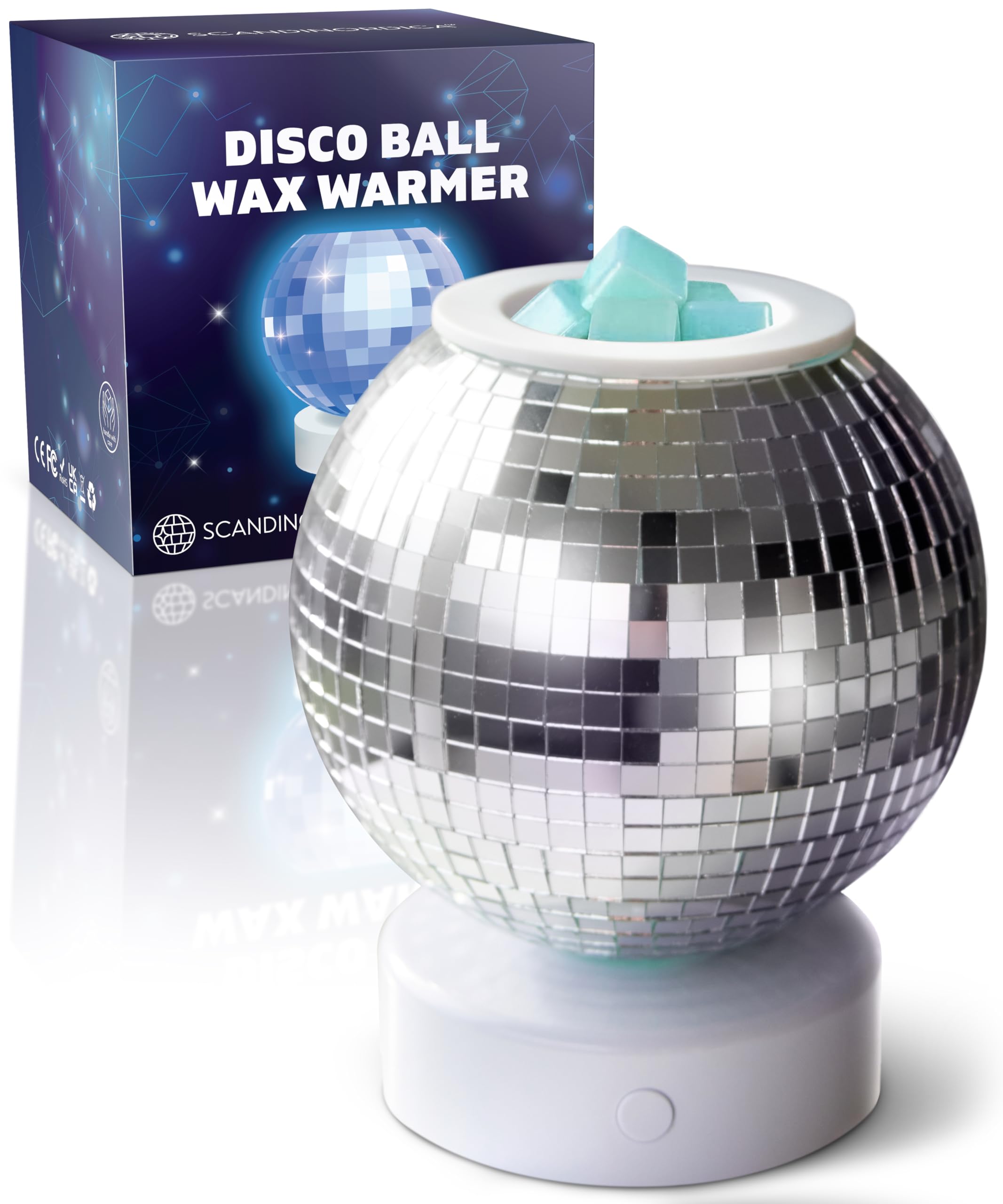 Disco Ball Wax Warmer Rotating with Colors Changing Night Light, Cute Scent Oil Candle Wax Melts Warmer for Home, Disco Candle W