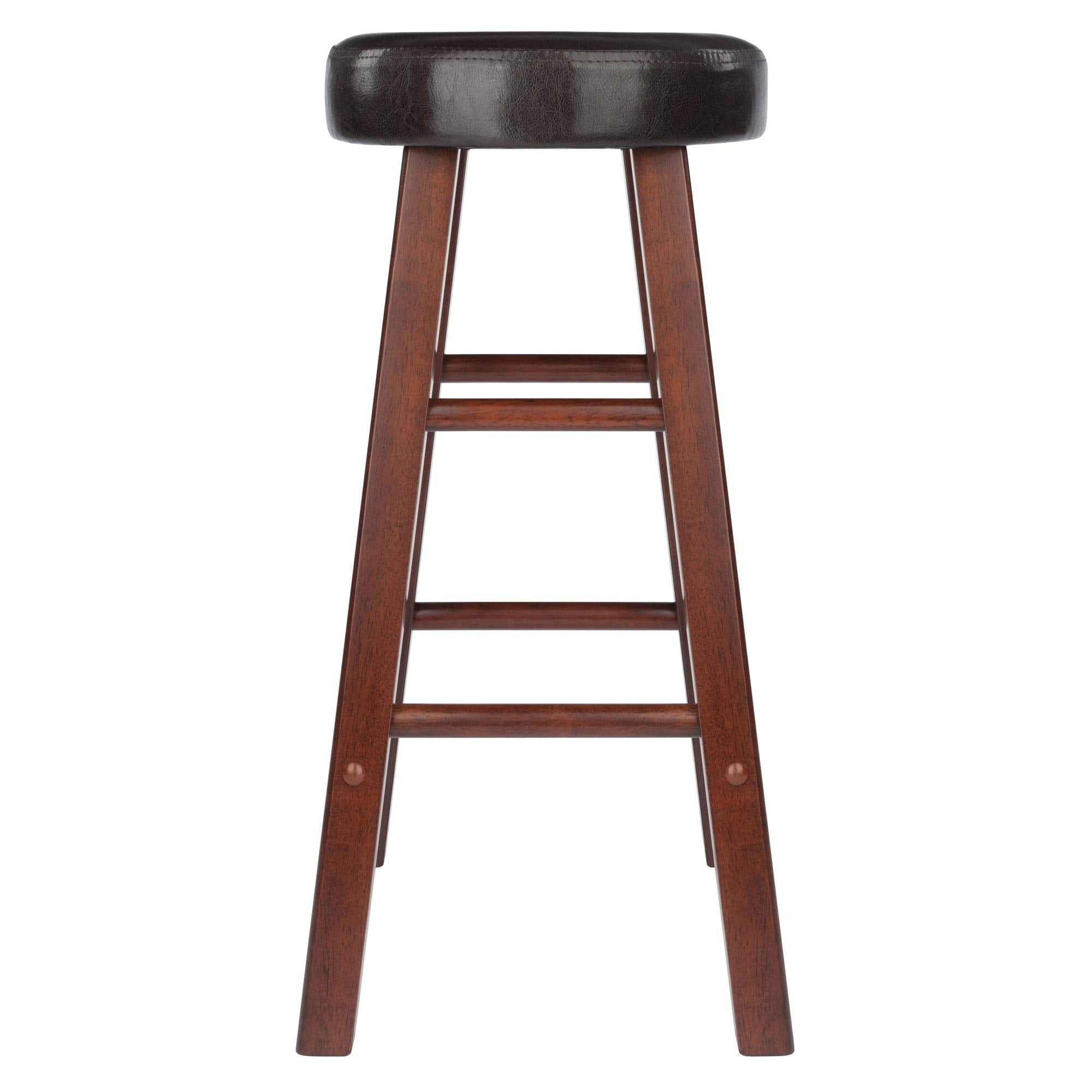 Ergode Wood Element Counter Stool Set | Oyster Gray | 2-Pc Set | Solid Wood | 220lbs Weight Capacity | Stable & Stylish | Multiple Finishes (94277-VV)