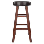 Ergode Wood Element Counter Stool Set | Oyster Gray | 2-Pc Set | Solid Wood | 220lbs Weight Capacity | Stable & Stylish | Multiple Finishes (94277-VV)