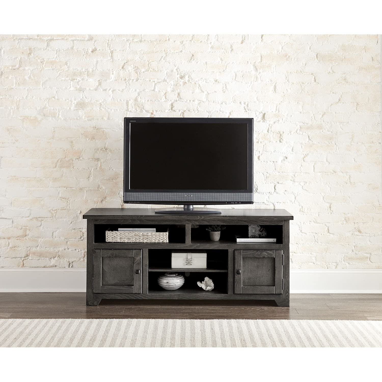Progressive Furniture Sonoma 60 Inch Tv Console Entertainment Stand Storm Gray