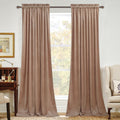 Stangh Velvet Drapes For Bedroom Nursery Girls Blush Beige Light Reducing Thermal Insulated Sliding Door Panels For Patio Porch