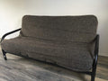 Octorose Full Size 3 Side Zipper Premium Upholstery Basketweave Thick Linen Brown Mixed Futon Cover Slipcover/Sofa Day Bed Couch