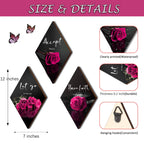 3 Pcs Pink Wall Decor Pink Rose Bathroom Decor Farmhouse Pink Bedroom Decor Inspirational Wood Office Wall Art With Accept Let G